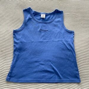 Champion Large 100% Cotton Blue Tank Top Shirt